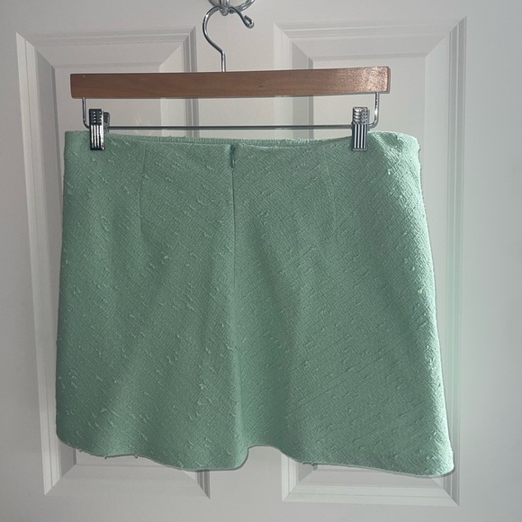 NWOT ZARA Textured Mini Skirt Aquamarine 2779/565 2289/565 Matches Blazer Sz Lrg - Picture 6 of 8